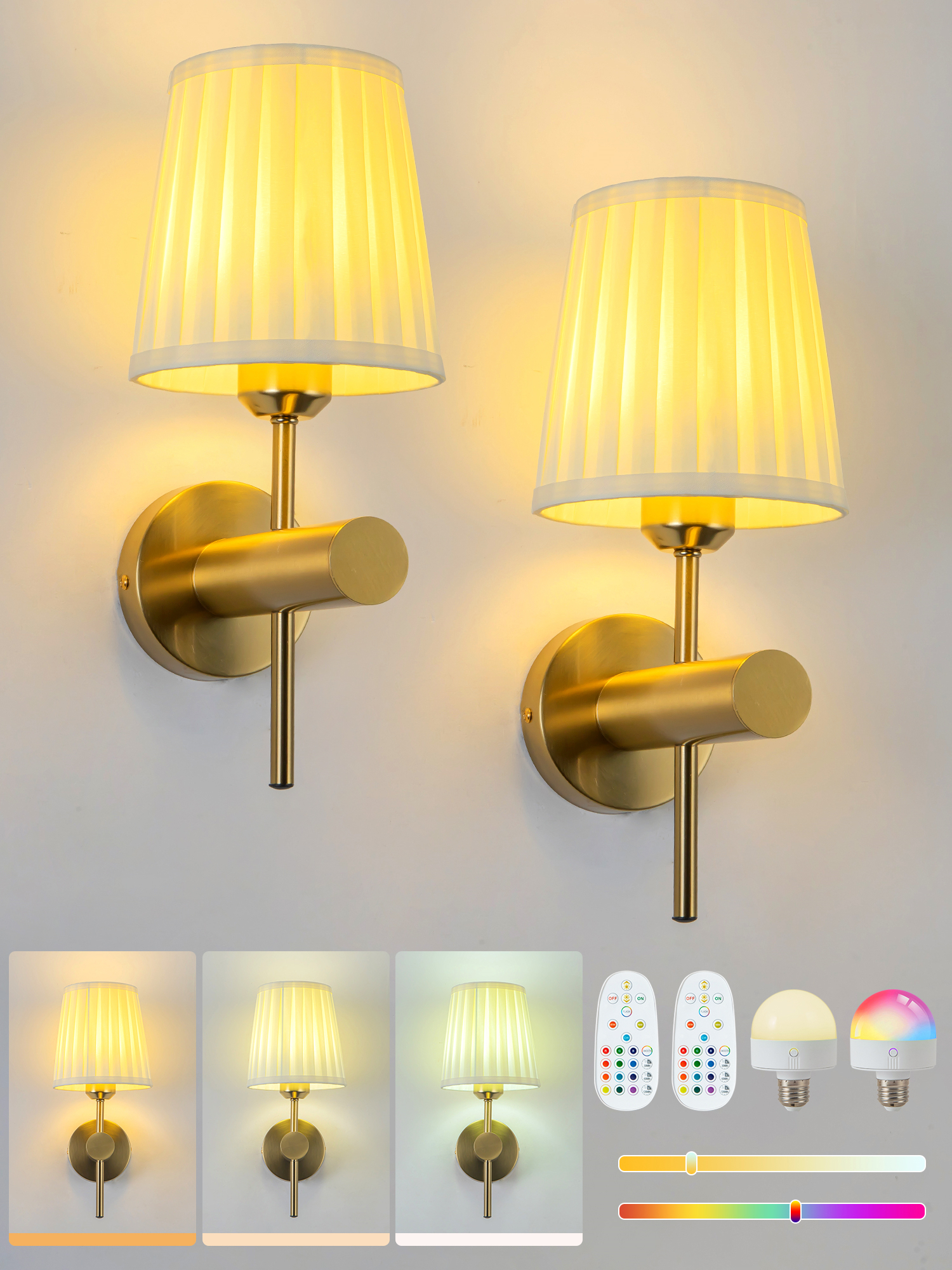 Model Kit Led - Battery-Powered Wall Light, Rechargeable Wireless Wall
