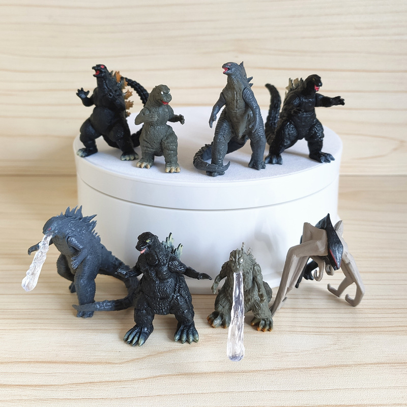 Model Kit Godzilla - 8Pcs/Set Godzilla King Ghidorah Gold King