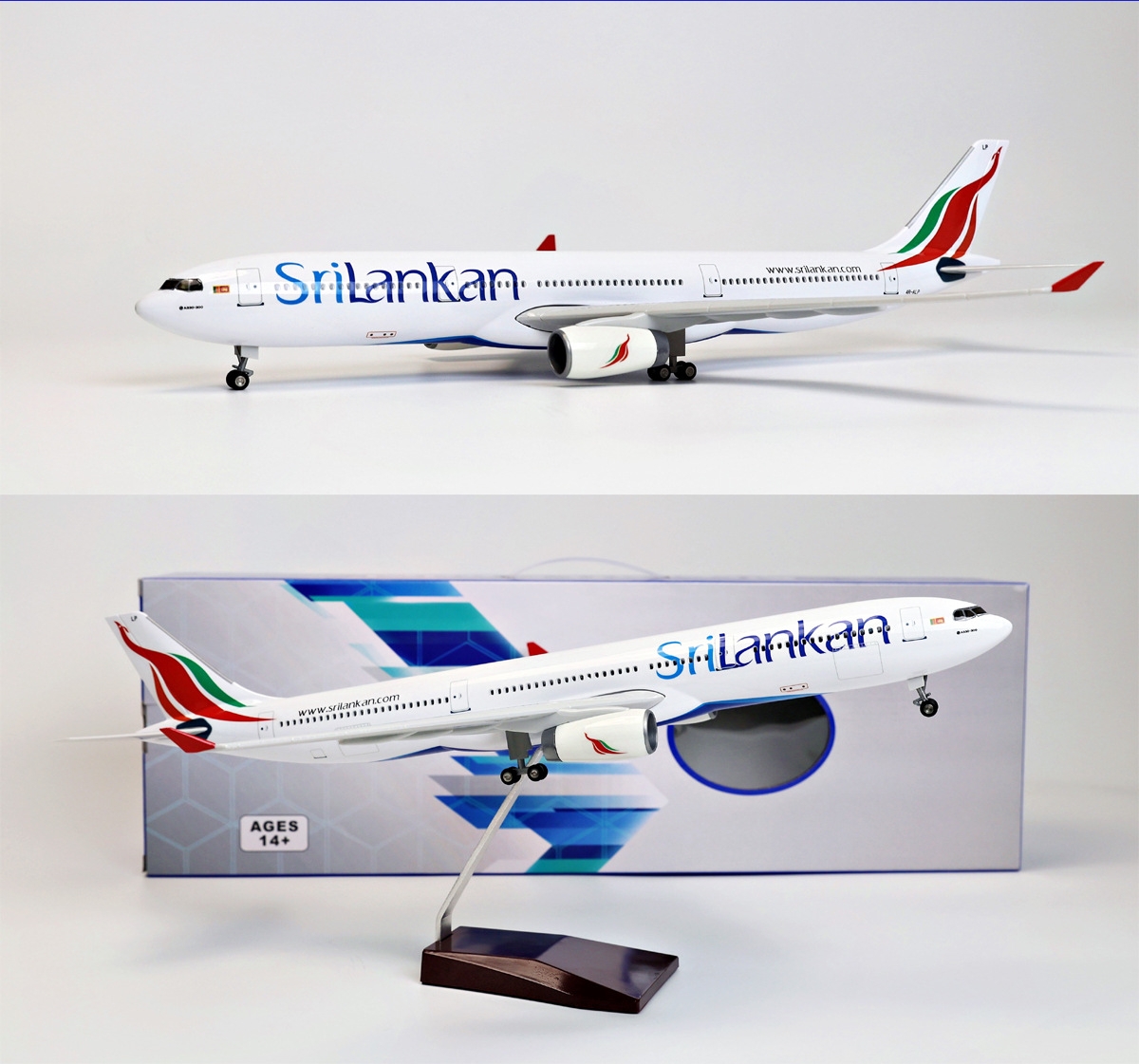 Model Kit Led - 47cm Sri Lanka A330 Die-cast Resin