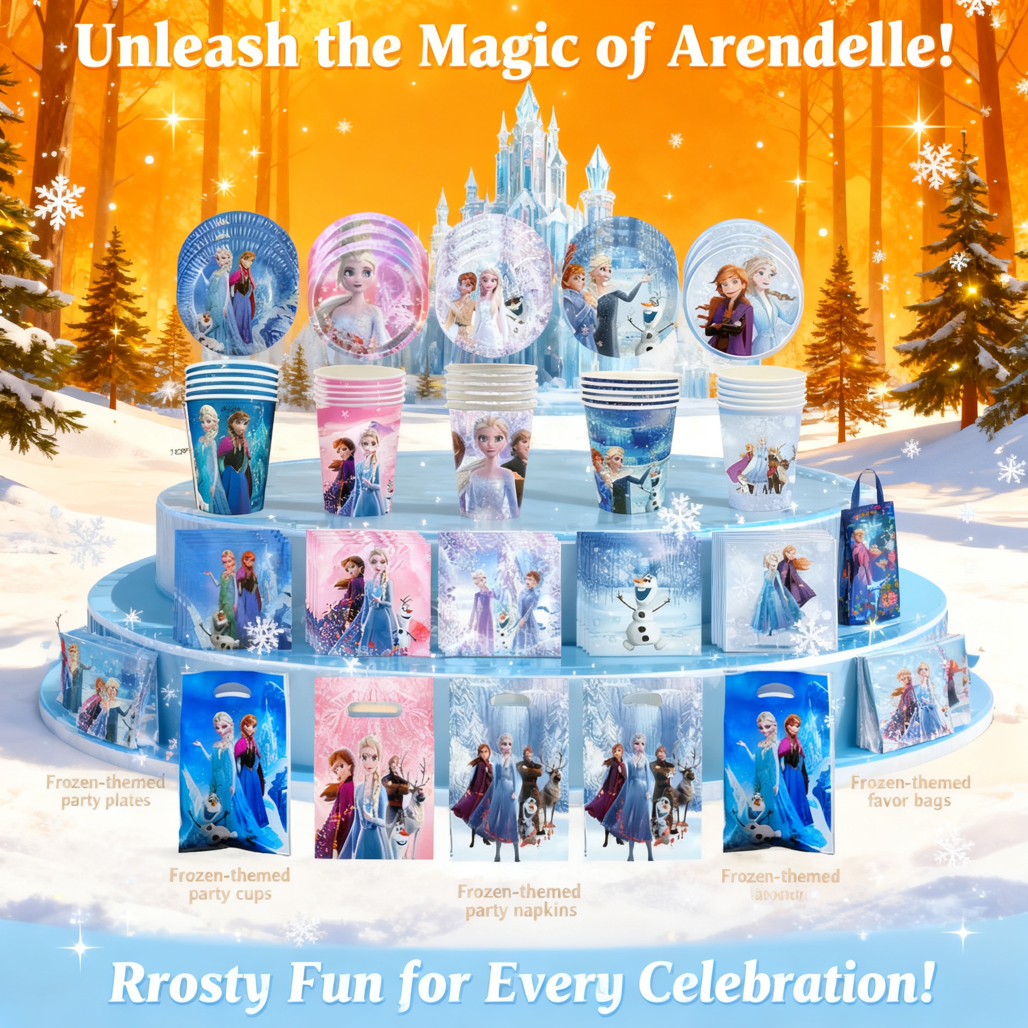 Model Kit Store - Frozen Elsa Anna Olaf Birthday Party