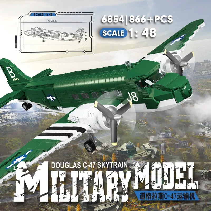 WW2 US Military Transport Airc - Model Kit Ww2 บทวิจารณ์และราคา