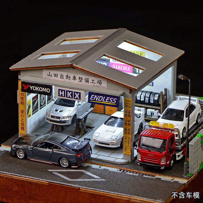 1:64 Scale DIY Auto Repair Sho - Model Kit Led บทวิจารณ์และราคา