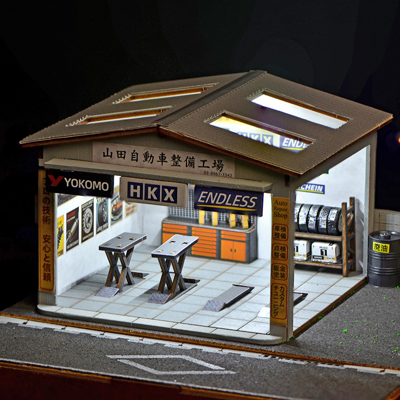 1:64 Scale DIY Auto Repair Sho - Model Kit Led บทวิจารณ์และราคา