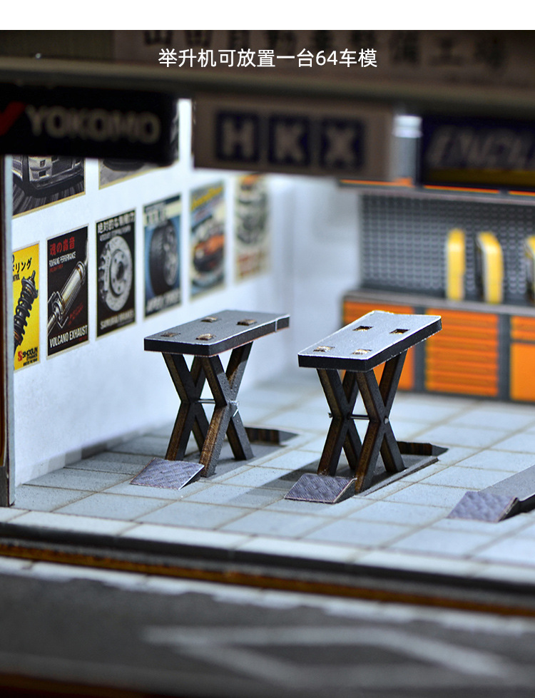 1:64 Scale DIY Auto Repair Sho - Model Kit Led บทวิจารณ์และราคา