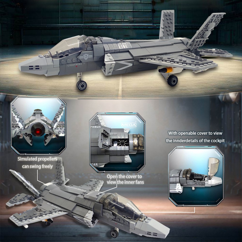 646pcs F-35 Lightning II Plane - Model Kit Ww2 บทวิจารณ์และราคา