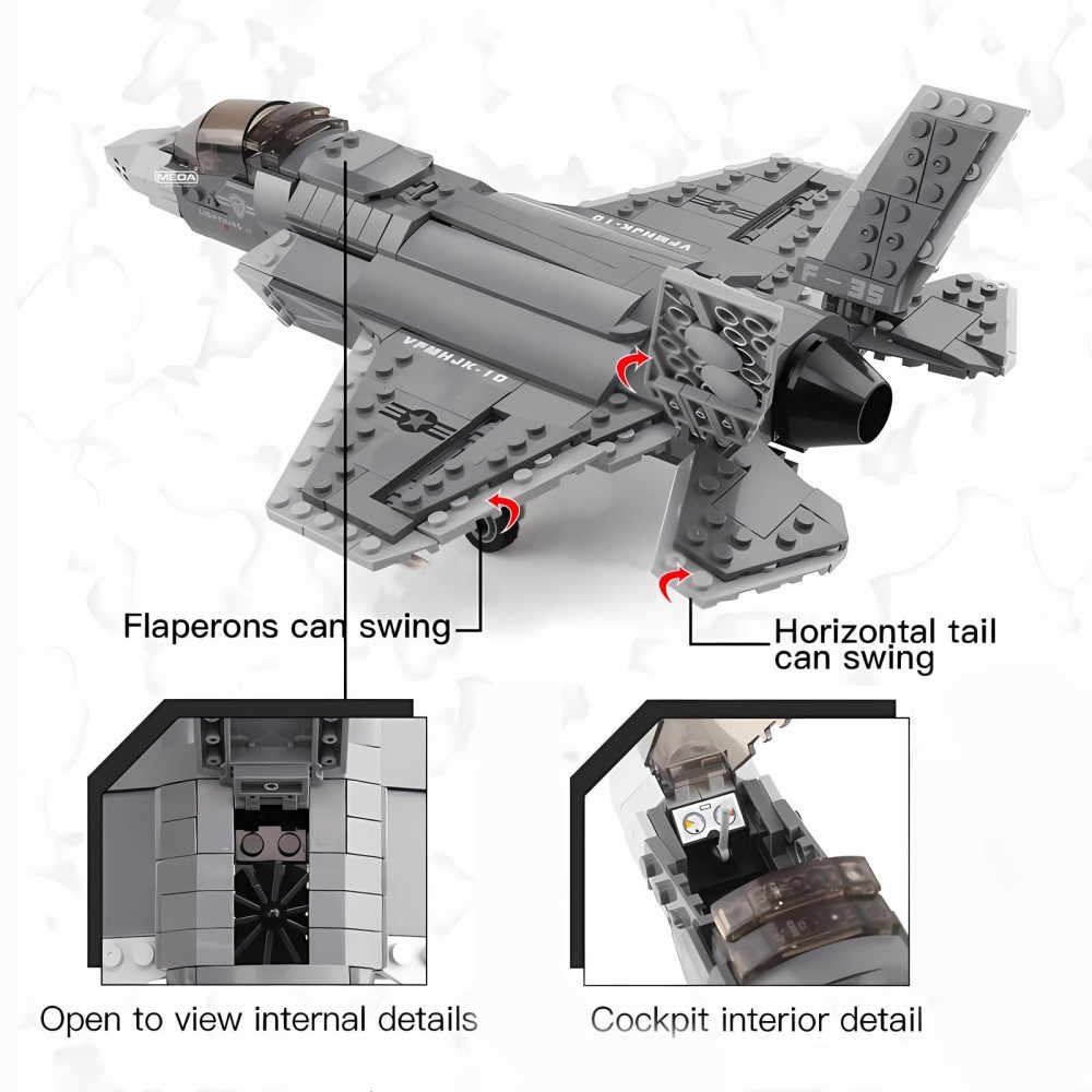646pcs F-35 Lightning II Plane - Model Kit Ww2 บทวิจารณ์และราคา