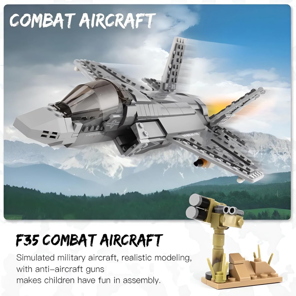 646pcs F-35 Lightning II Plane - Model Kit Ww2 บทวิจารณ์และราคา