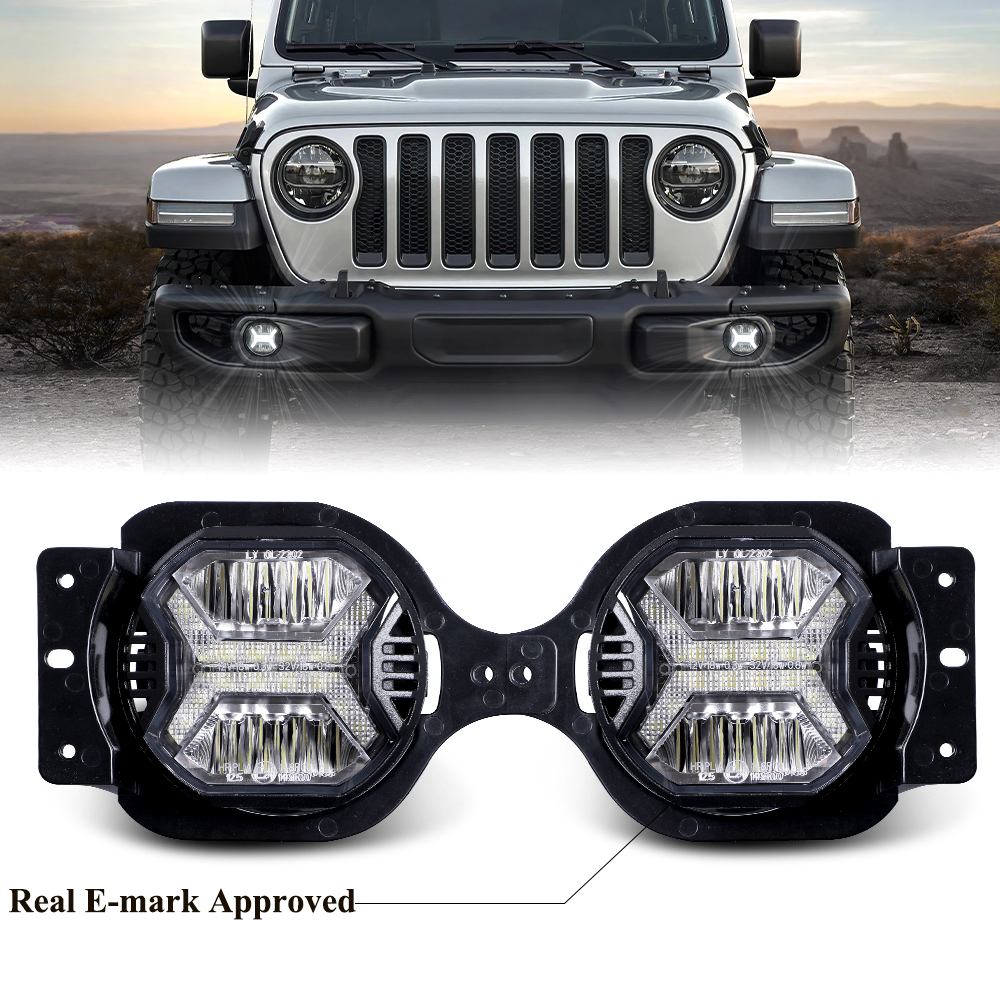 1 Pair 60W 4 Inch LED Fog Ligh - Model Kit Jeep บทวิจารณ์และราคา