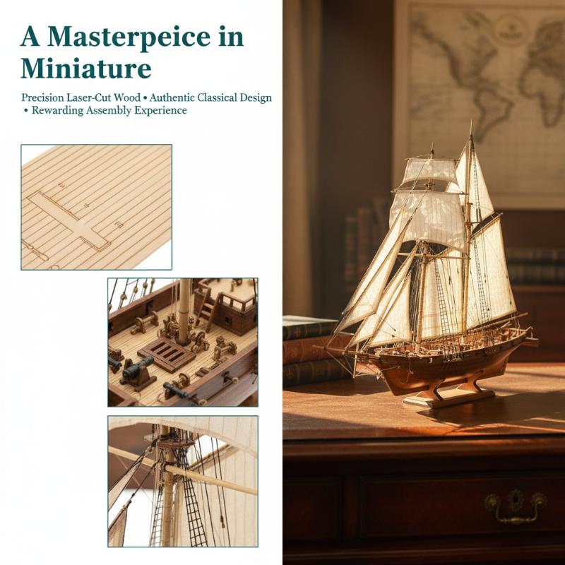 Wooden Ship Model Kit - DIY Sa - Model Kit Lucario บทวิจารณ์และราคา
