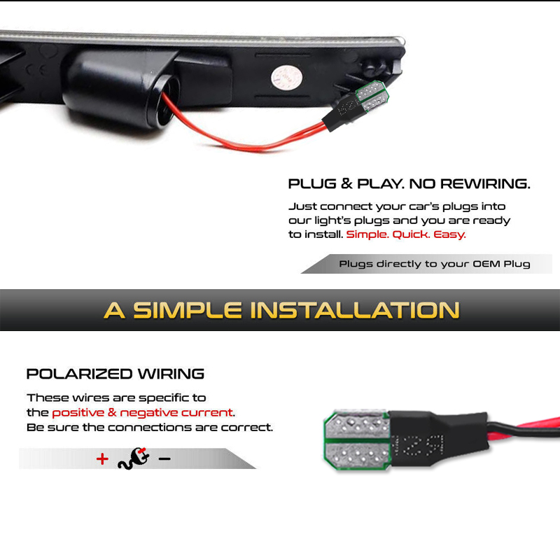 2pcs Car Front Rear Bumper Sid - Model Kit Led บทวิจารณ์และราคา