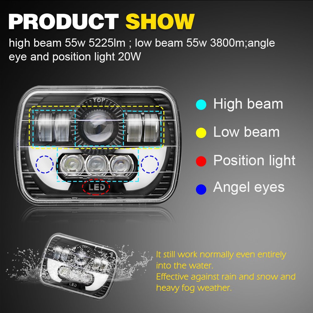7inch H4 Led Light For Jeep Wr - Model Kit Jeep บทวิจารณ์และราคา