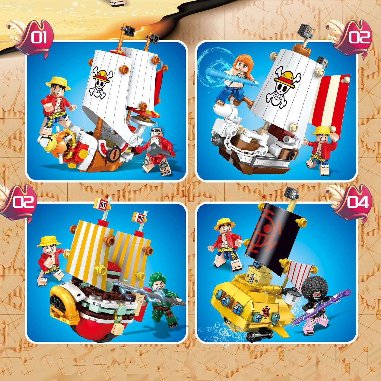 **Anime One Piece Thousand Sun - Model Kit One Piece Ship บทวิจารณ์และราคา