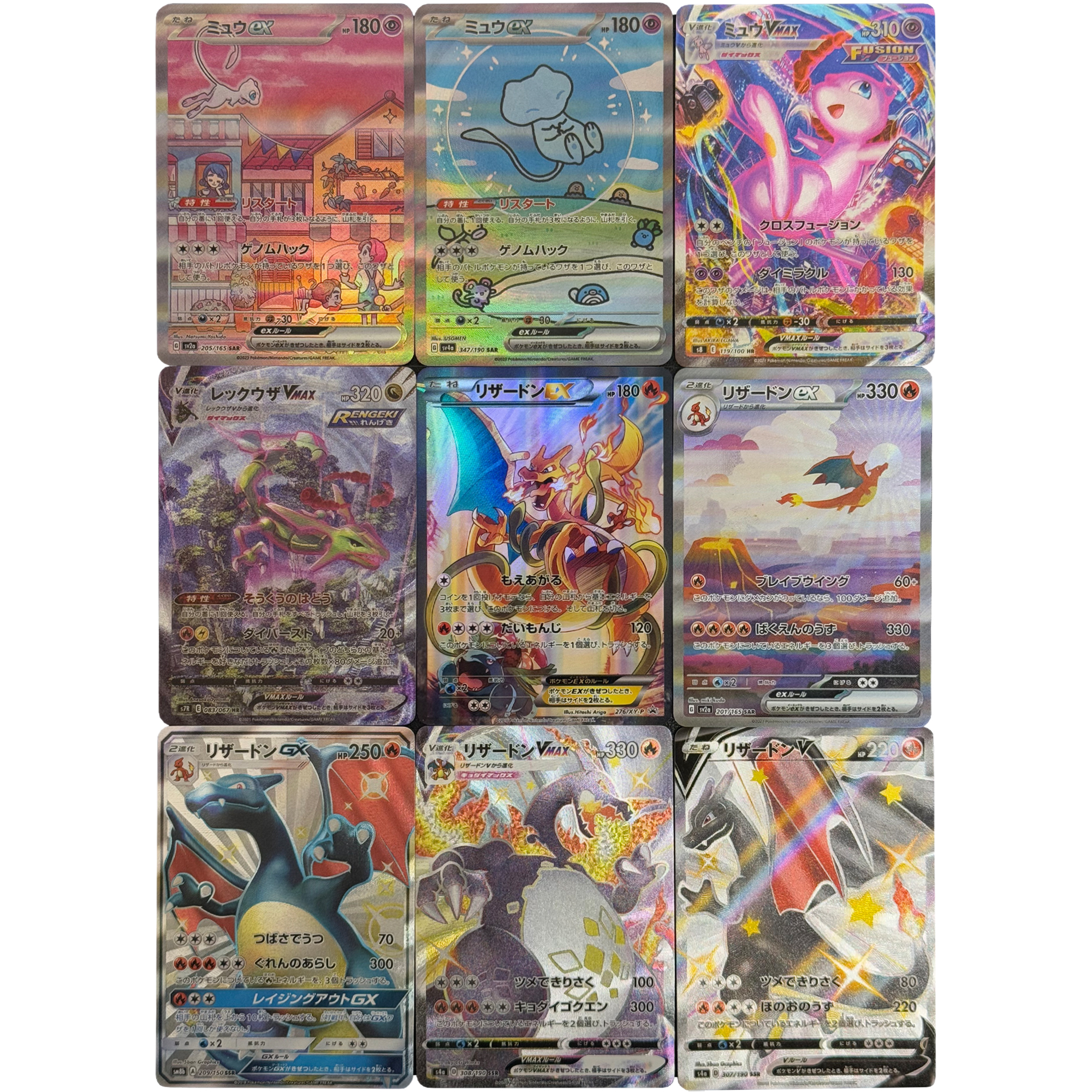 9Pcs/set Ptcg Charizard Mew Ra - Model Kit Lugia บทวิจารณ์และราคา