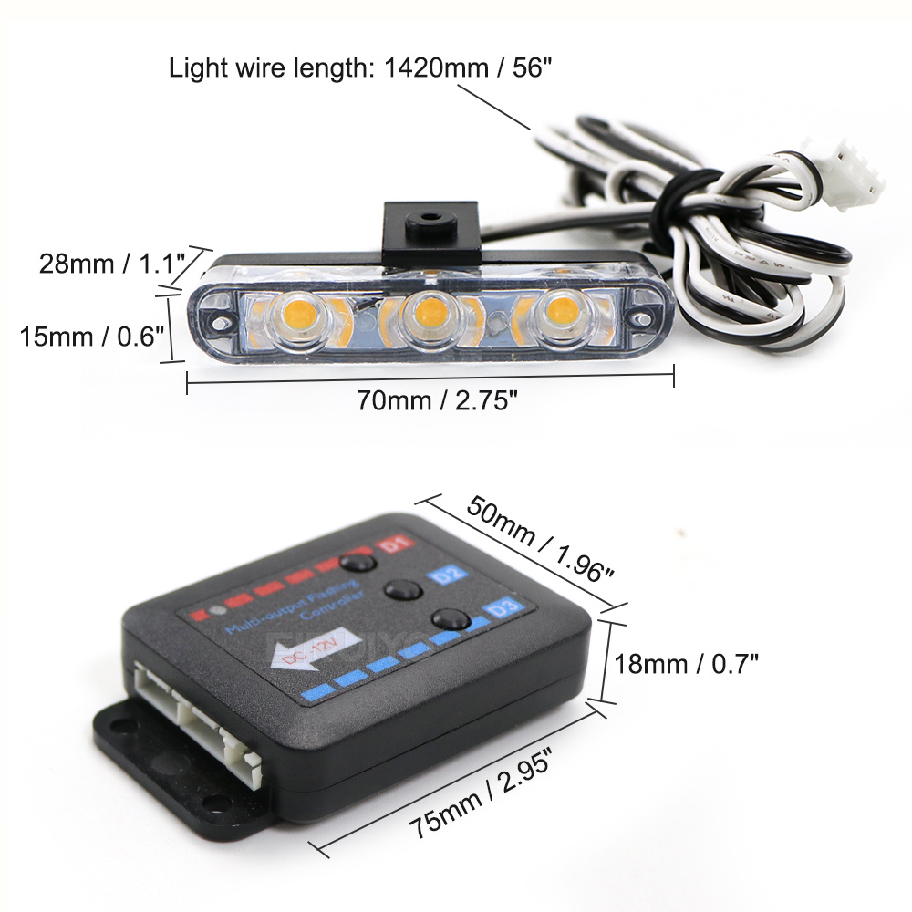 4x 3 LED Grill Car LED Strobe  - Model Kit Led บทวิจารณ์และราคา